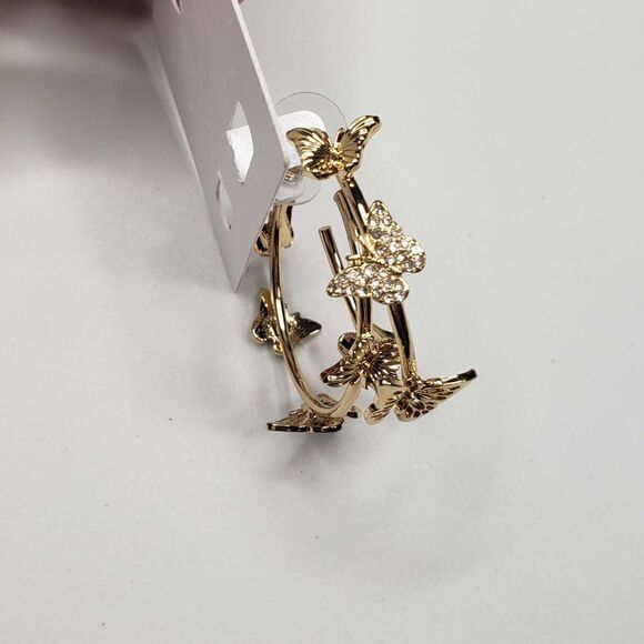 Baublebar Butterfly Hoop Earrings - Picture 2 of 4